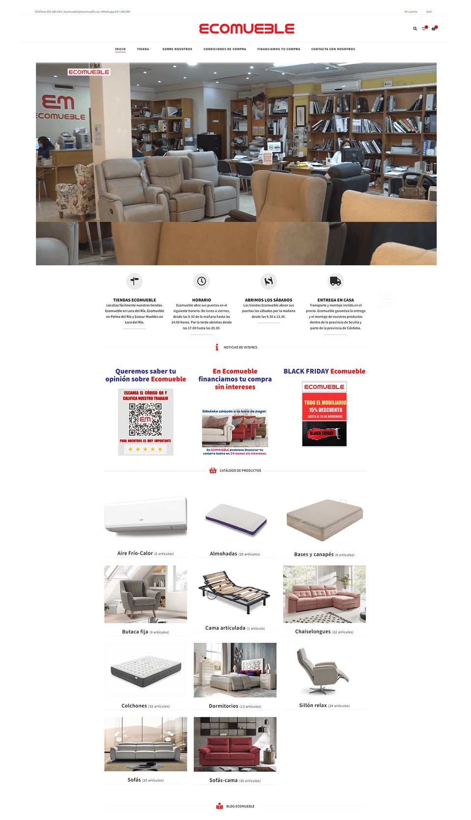 Captura del proyecto web Ecomueble