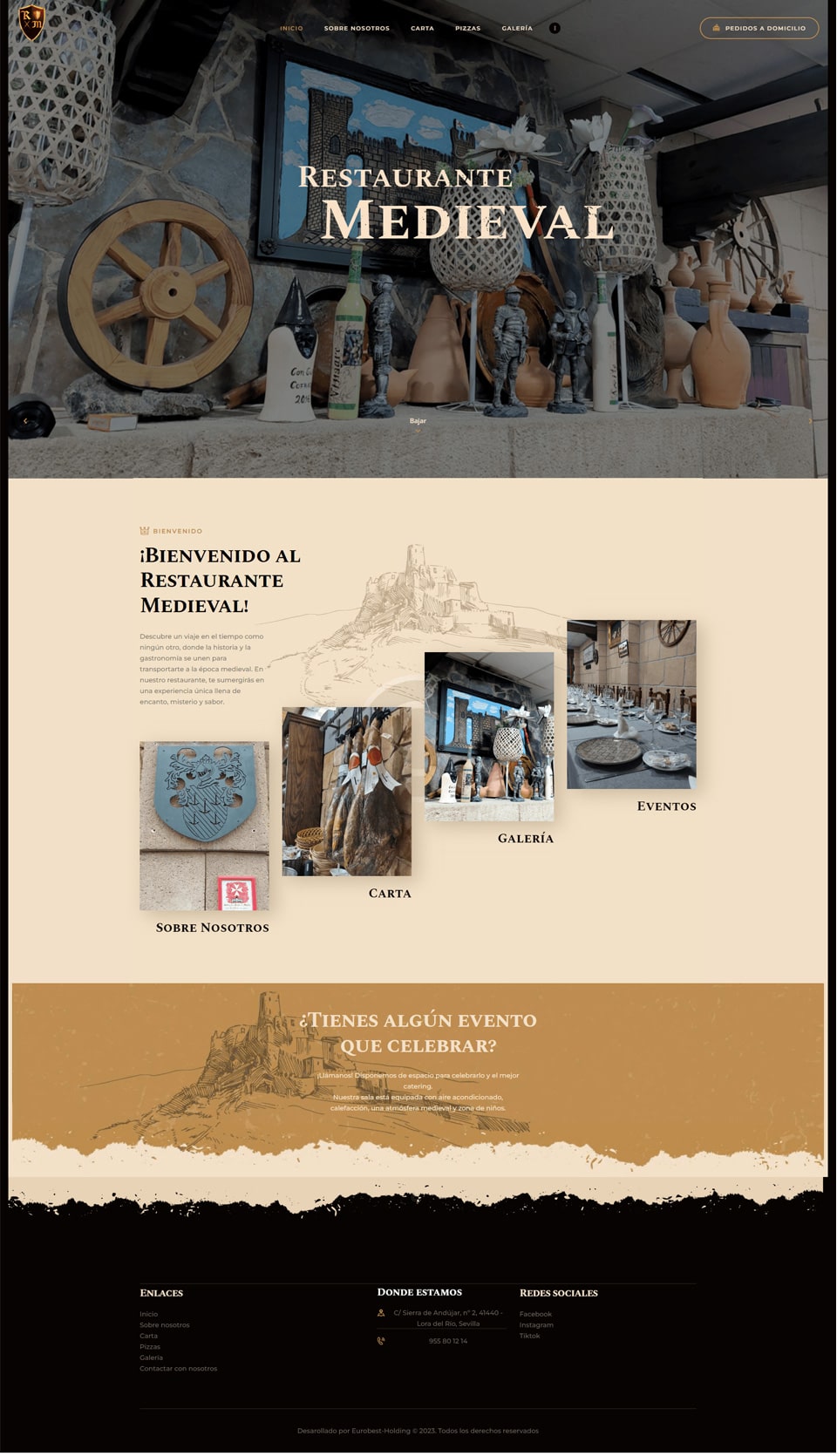 Captura del proyecto Restaurante Medieval